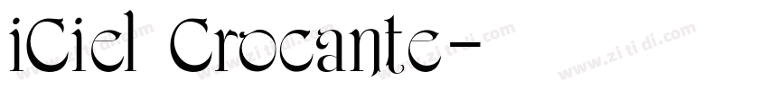 iCiel Crocante字体转换